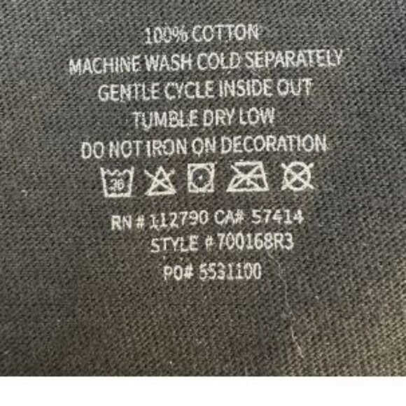 True Religion Stamp Foil SS Tee T-Shirt Size L 100% Cotton Crew Neck Jet Black - Picture 9 of 9